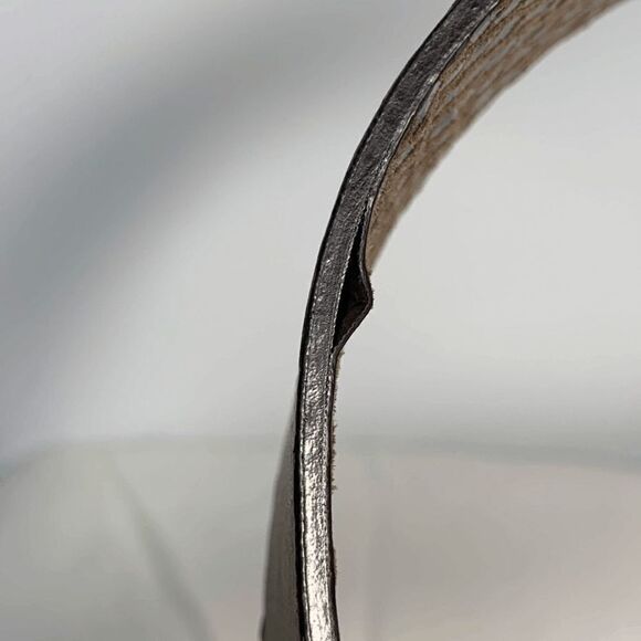 Michael Michael Kors Brown Gold Reptile Print Leather Belt - Picture 2 of 7